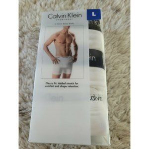 Calvin Klein 3 Pack Boxer Briefs- white New Size L